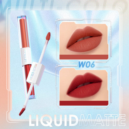 FOCALLURE 2 In 1 Liquid Lipstick Matte Dual Stick Tahan Lama Hingga 16 Jam