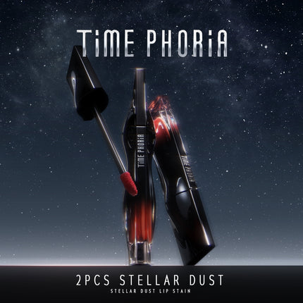 TIME PHORIA-2 PCS STELLAR DUST LIP STAIN 5ML