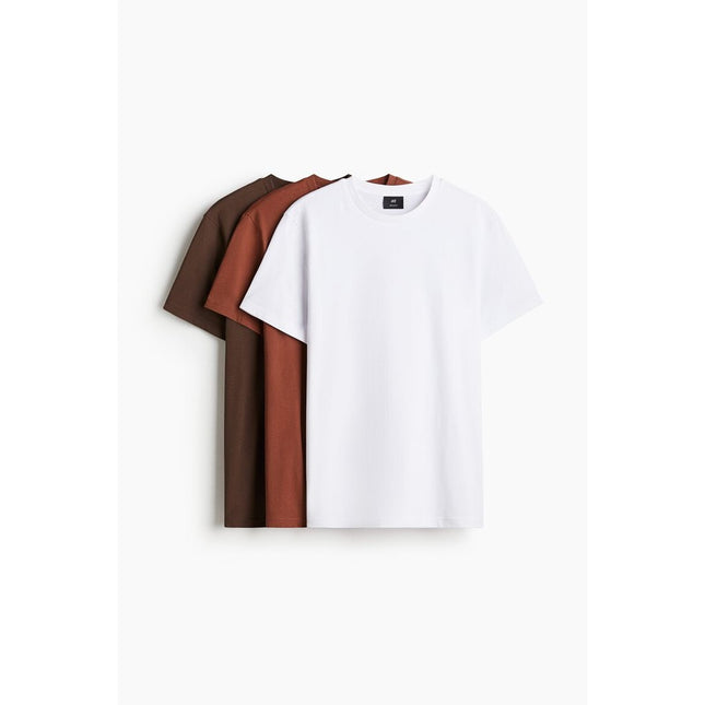 H&M Pria 3-Paket Kaos Fit Biasa