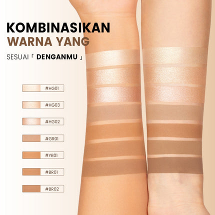 FOCALLURE 3D Highlighter Contour Bronzer DIY Palette Fine Powder Pro-Palette