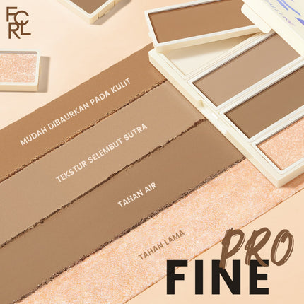 FOCALLURE 3D Highlighter Contour Bronzer DIY Palette Fine Powder Pro-Palette