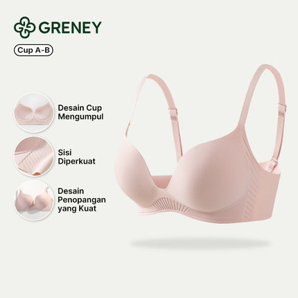 GRENEY-Bra seamless anti kendur menopang PD tanpa kawat tanpa tali mengumpulkan One Piece Warna Bh Wanita Basic Tanpa Kawat Cewek  Push up  Nyaman  PD Wireless Seamless Cantik  Tipis Dewasa Cup 3D fix mencegah kekenduran-88880032