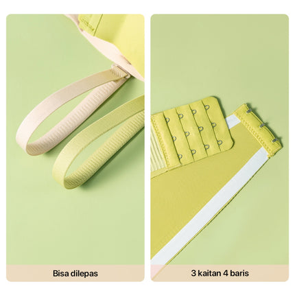 GRENEY-Gbras- Bra (2pcs) Multi Model Bergesper Tali Bisa Dilepas Pakaian Dalam Push Up Bra Wanita Sport Tanpa Kawat Busa 89659