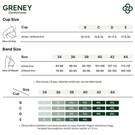 GRENEY-Gbras-(2pcs)Bra Bigsize Tali Bra Lebar Bergesper Pakaian Dalam Push Up Bra Wanita Sport Tanpa Kawat Busa Bh 89667