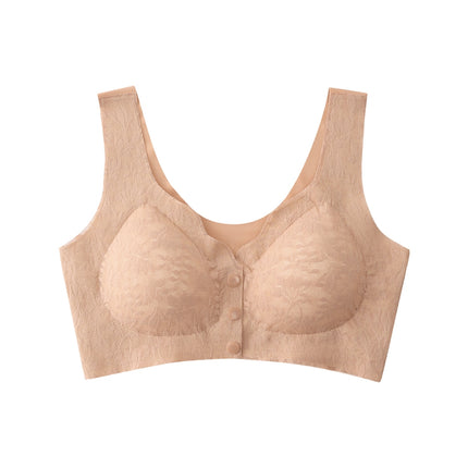 GRENEY-L.W.L-Bra Rompi Renda Kancing Depan Pakaian Dalam Push Up Bra Wanita Sport Tanpa Kawat Busa-89697