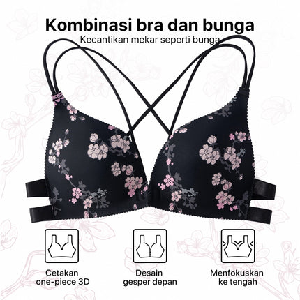 GRENEY-G.Flower-Sakura- Bra One-piece Gesper Depan-89710