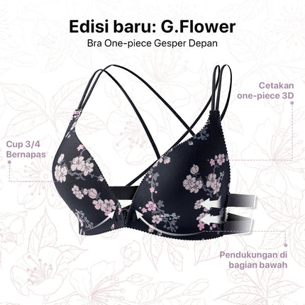 GRENEY-G.Flower-Sakura- Bra One-piece Gesper Depan-89710