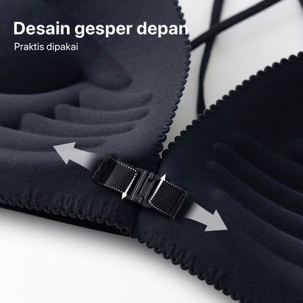 GRENEY-G.Flower-Sakura- Bra One-piece Gesper Depan-89710