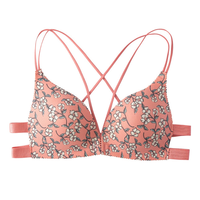 GRENEY-G.Flower-Bunga Plum- Bra One-piece Gesper Depan-89711