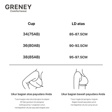 GRENEY-G.Flower-Bunga Plum- Bra One-piece Gesper Depan-89711