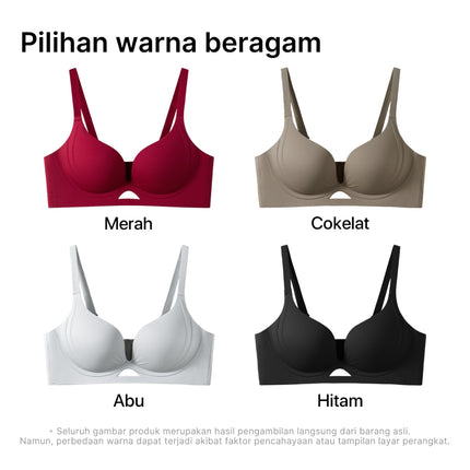 Greney-Bra Push Up W Sayap Tinggi Cup 3D Soft bone di sayap menutupi lipatan nakal Membentuk PD bulat & penuh Bagian bawah berbentuk W, cup tebal, menopang kuat 89972