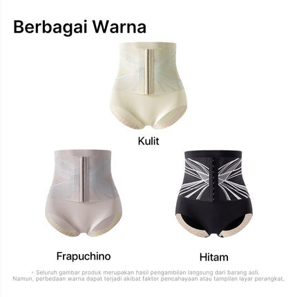 Greney-CD Korset Membentuk Perut Datar Mengangkat Bokong Desain membentuk pinggang Lapisan dalam bernapas Bahan ringan & tipis Anti gerah Menggunakan 3 baris kancing kokoh High Waist Shaping Pants 90007