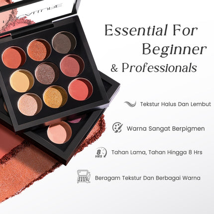 FOCALLURE 9 Warna Eyeshadow palette mata kosmetik