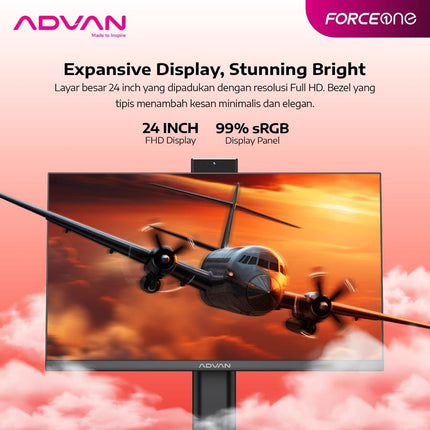 ADVAN FORCE ONE PC AIO ALL IN ONE PC RYZEN 5 6600H 32GB 512SSD W11
