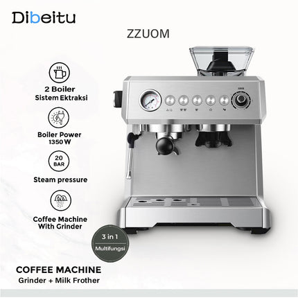 Mesin Kopi Multi/Grinder/Milk Frother 2 Boiler 20Bar 1350W -AM7301