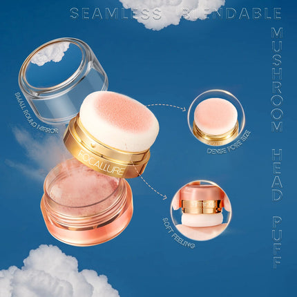 FOCALLURE#AmberGold Blush Powder High Pigmented Multiple-use