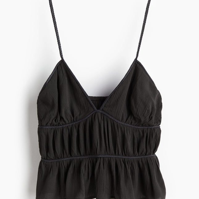 H&M Wanita Atasan Strappy dengan Detail Anyaman