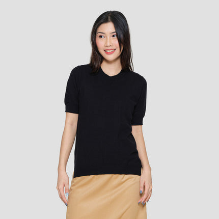 Connexion Basic Rajut Kaos Lengan Pendek Wanita 121903503