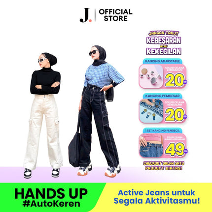 JINISO - Cargo Baggy Highwaist Hands Up Jeans