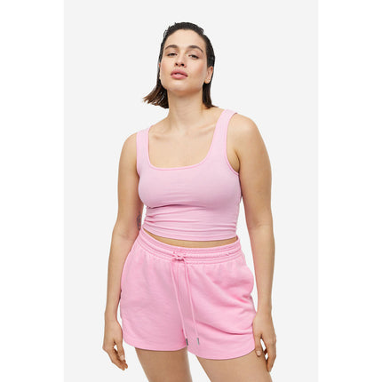 H&M Wanita Cropped vest top 1170059_1