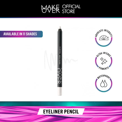MAKE OVER Eye Liner Pencil - Eyeliner Creamy Pigmented Intense Pekat Smudgeproof Presisi