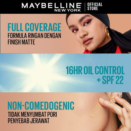 MAYBELLINE Fit Me Matte + Poreless Liquid Foundation Make Up 30ml SPF 22