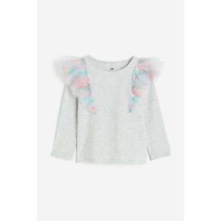 H&M Anak Perempuan Flounce-trimmed top