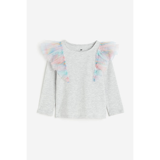 H&M Anak Perempuan Flounce-trimmed top