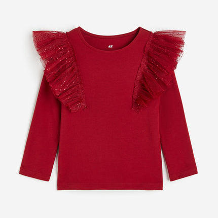 H&M Anak Perempuan Flounce-trimmed top