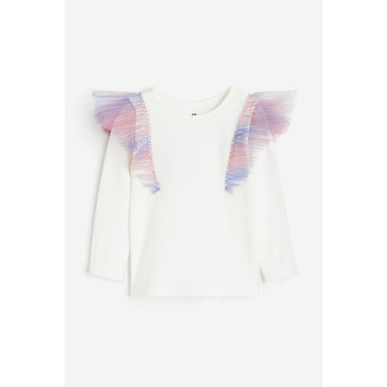 H&M Anak Perempuan Flounce-trimmed top