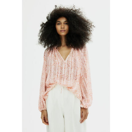H&M Wanita Frill-trimmed crêpe blouse