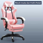 Pink putih + sandaran kaki