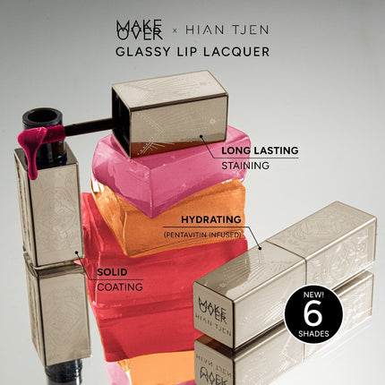 MAKE OVER Glassy Lip Lacquer X Hian Tjen