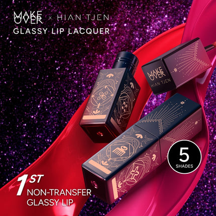 MAKE OVER Glassy Lip Lacquer X Hian Tjen