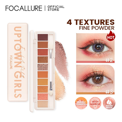 FOCALLURE Glitter Pigment Eyeshadow palette - kosmetik Mata