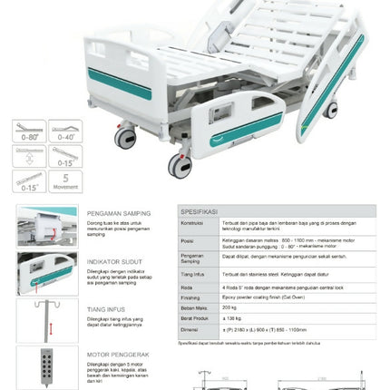 ELECTRIC BED 5 MOVEMENT