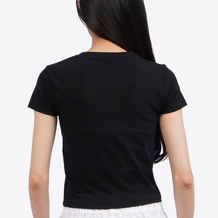 COLORBOX Graphic T-Shirt with Asymmetric Hem Black