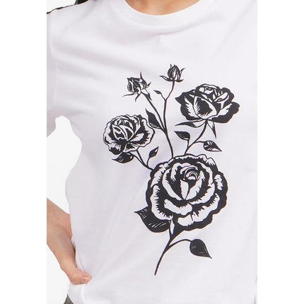 COLORBOX Graphic T-Shirt with Lace Details Off White