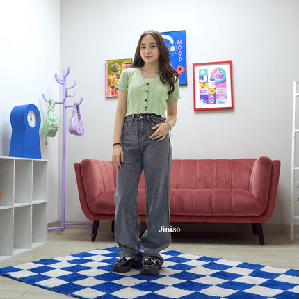 JINISO - Highwaist Adjustable Baggy Jeans 444 UNDER AGE