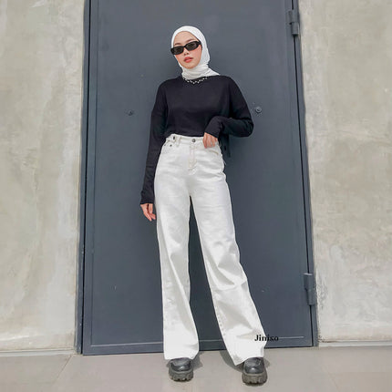 JINISO - Highwaist Adjustable Baggy Under Age Jeans