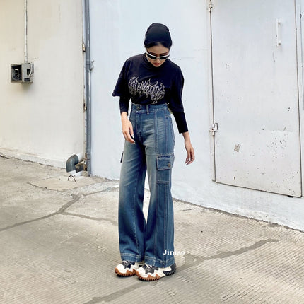 JINISO - Highwaist Cargo Hands Up Jeans Vol. 1