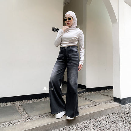 JINISO - Highwaist Flare Cutbray Jeans 371 DAYOFF