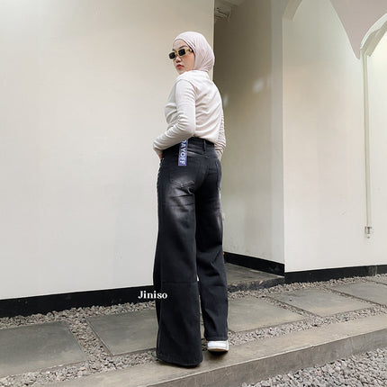 JINISO - Highwaist Flare Cutbray Jeans 371 DAYOFF