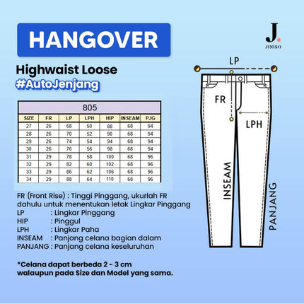 JINISO - Highwaist Loose Jeans 805 HANGOVER