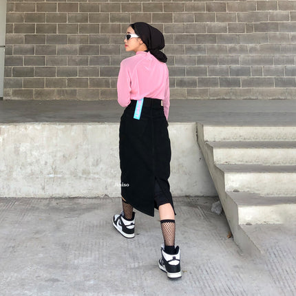 JINISO - Highwaist Rok Button Jeans Panjang 988 SEVENTY