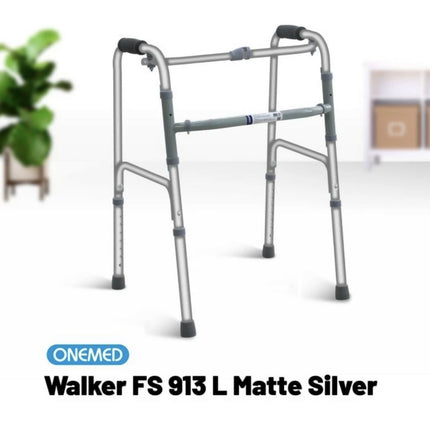 ￼Alat Bantu Jalan Walker Matte Silver FS 913 L OneMed