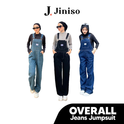 JINISO - Jumpsuit Overall Jeans Celana Panjang