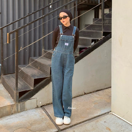 JINISO - Jumpsuit Overall Jeans Celana Panjang