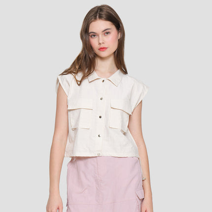 Nevada Jw Solid Parachute Sleeveless Jaket Wanita 121586937