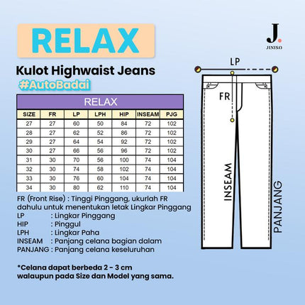 JINISO - Kulot Highwaist Relax Jeans